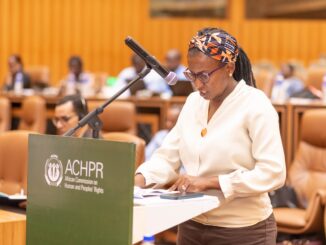 Catherine Mbui Program Officer/ Protection & Civic Space (PCS) Delivering oral statement on the situation of Human Rights in Africa- October 2025